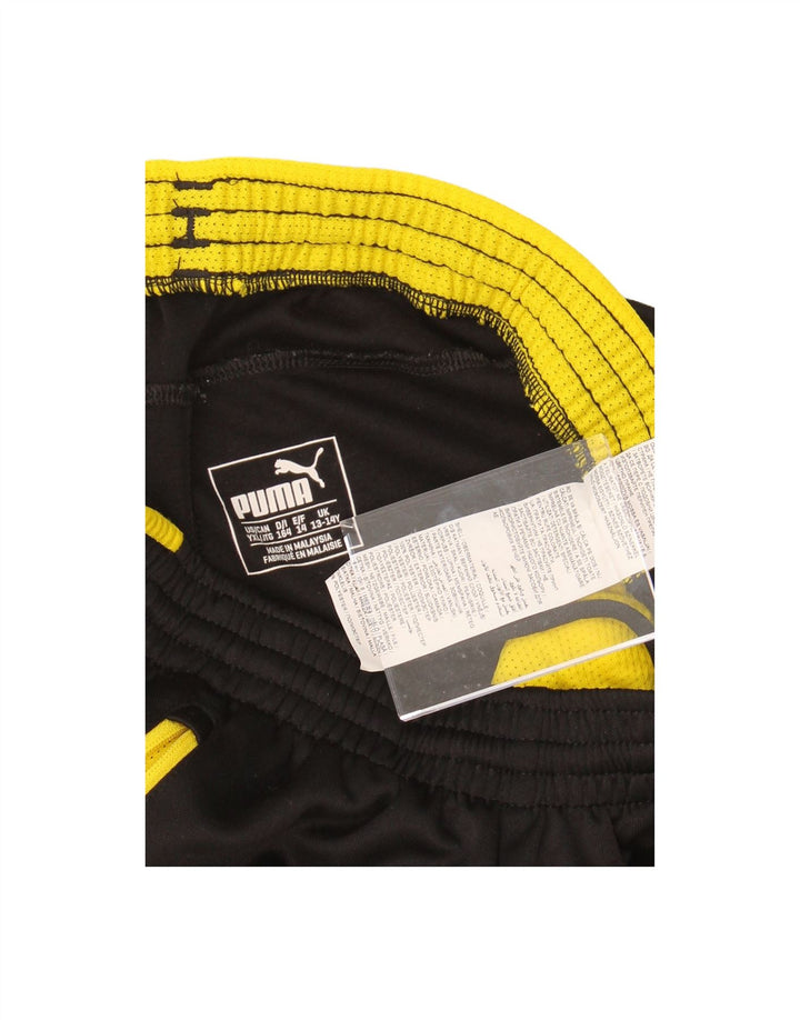 PUMA Boys BVB Dortmund Tracksuit Trousers 13-14 Years XL Black Polyester