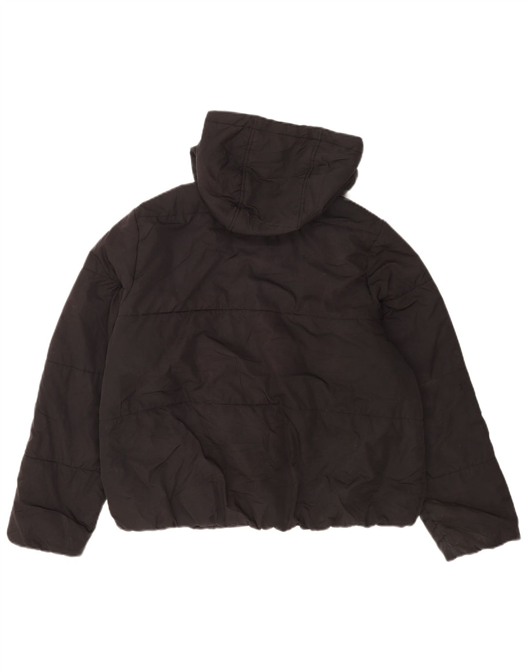 Marks & Spencer Dame Hætte Oversized Polstret Jakke UK 14 Large Sort