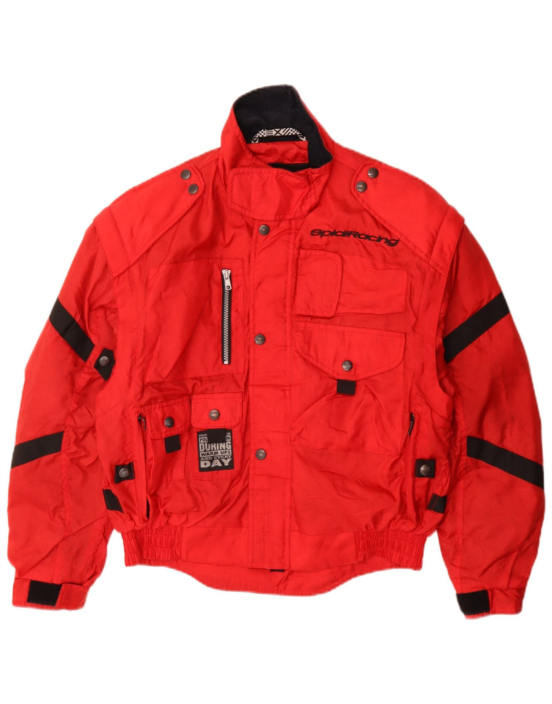 Spidi Herre Motorstyle Racing Jacket UK 36 Small Red Colourblock Polyamid