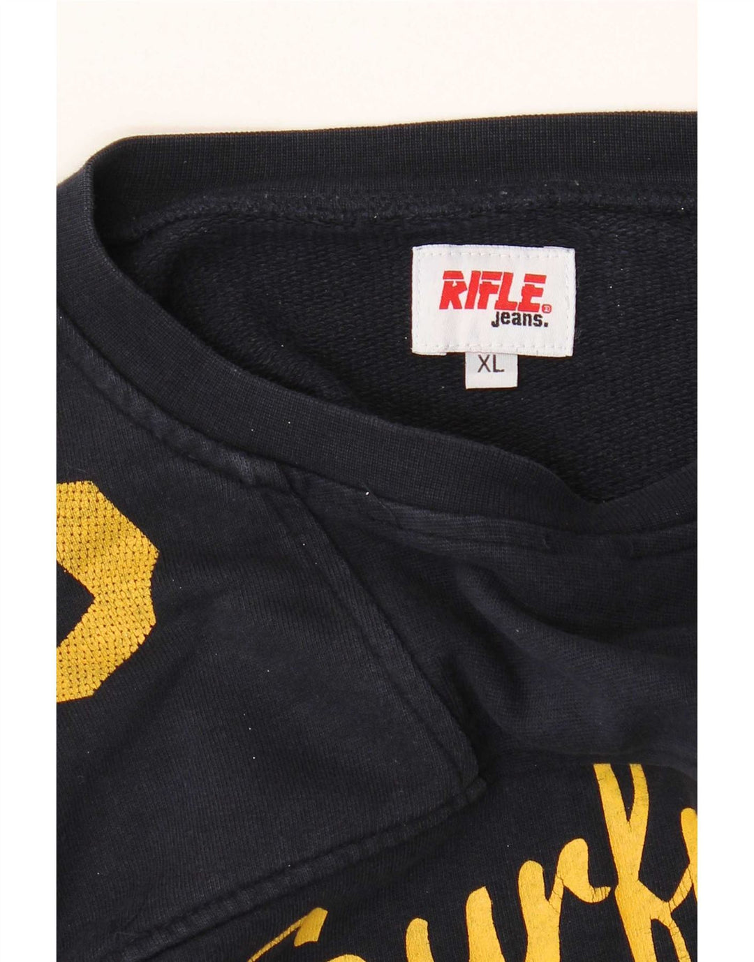 Rifle Herre Grafisk Sweatshirt Jumper XL Navy Blue