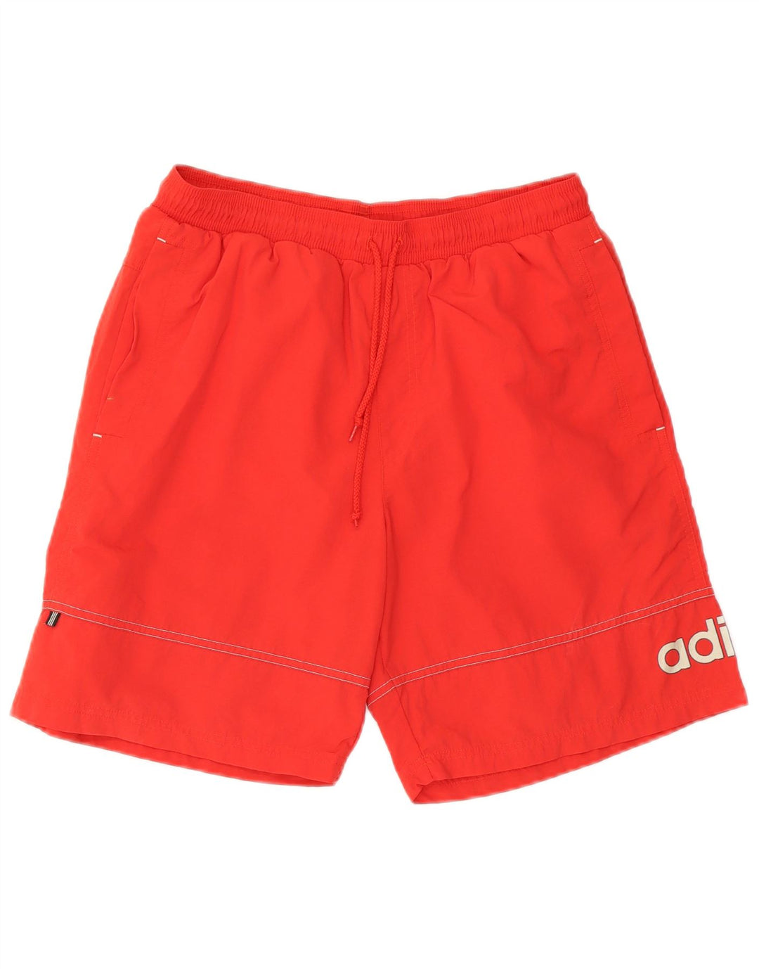 Adidas grafiske badeshorts til mænd, medium rød polyester