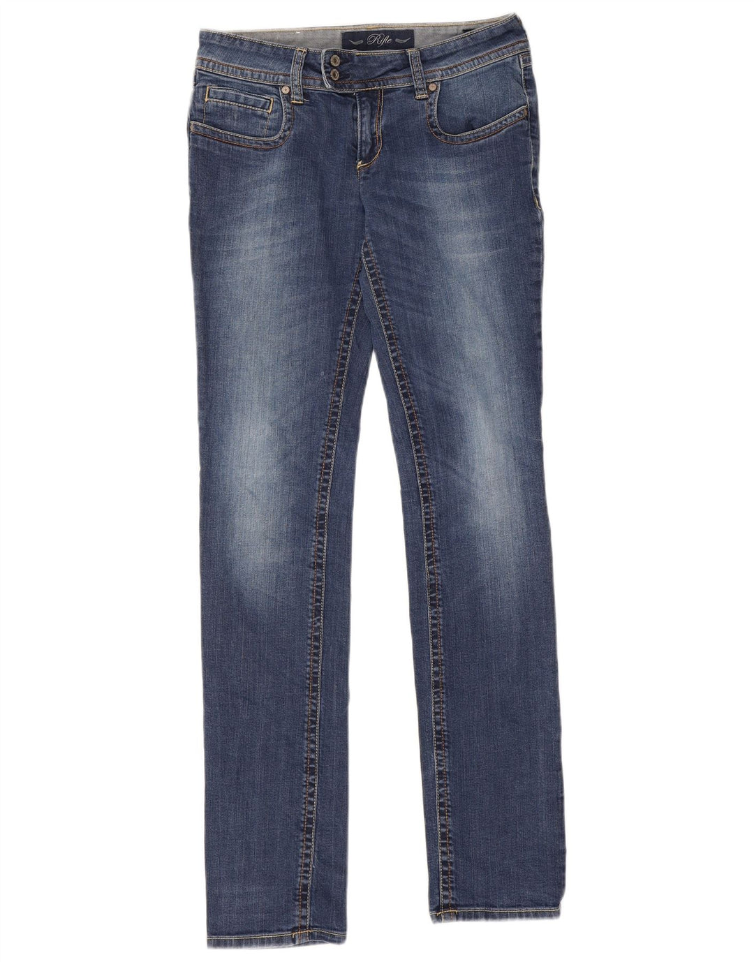Rifle Dame Slim Jeans W29 L33 Blå Bomuld