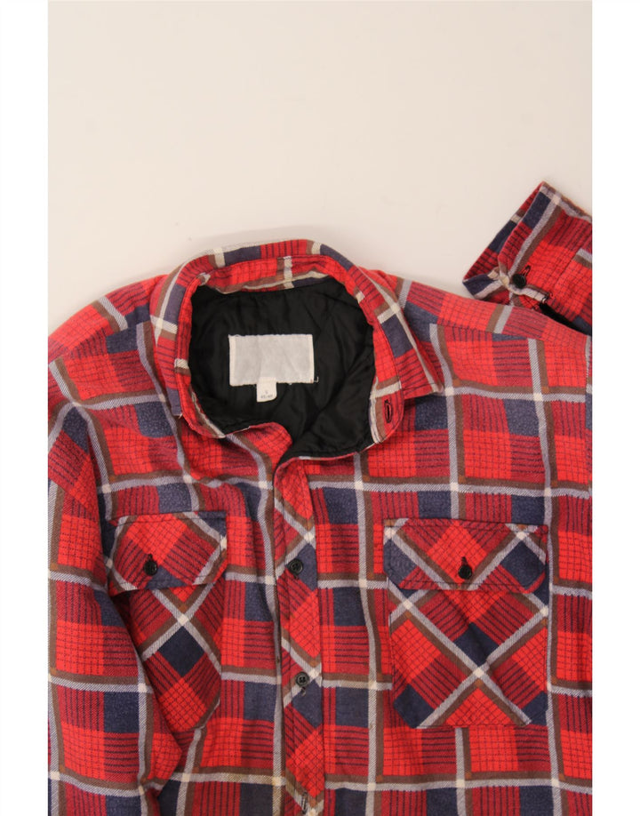 VINTAGE Mens Lumberjack Flannel Shirt Size 46/48 Small Red Check Vintage Vintage and Second-Hand Vintage from Messina Hembry 