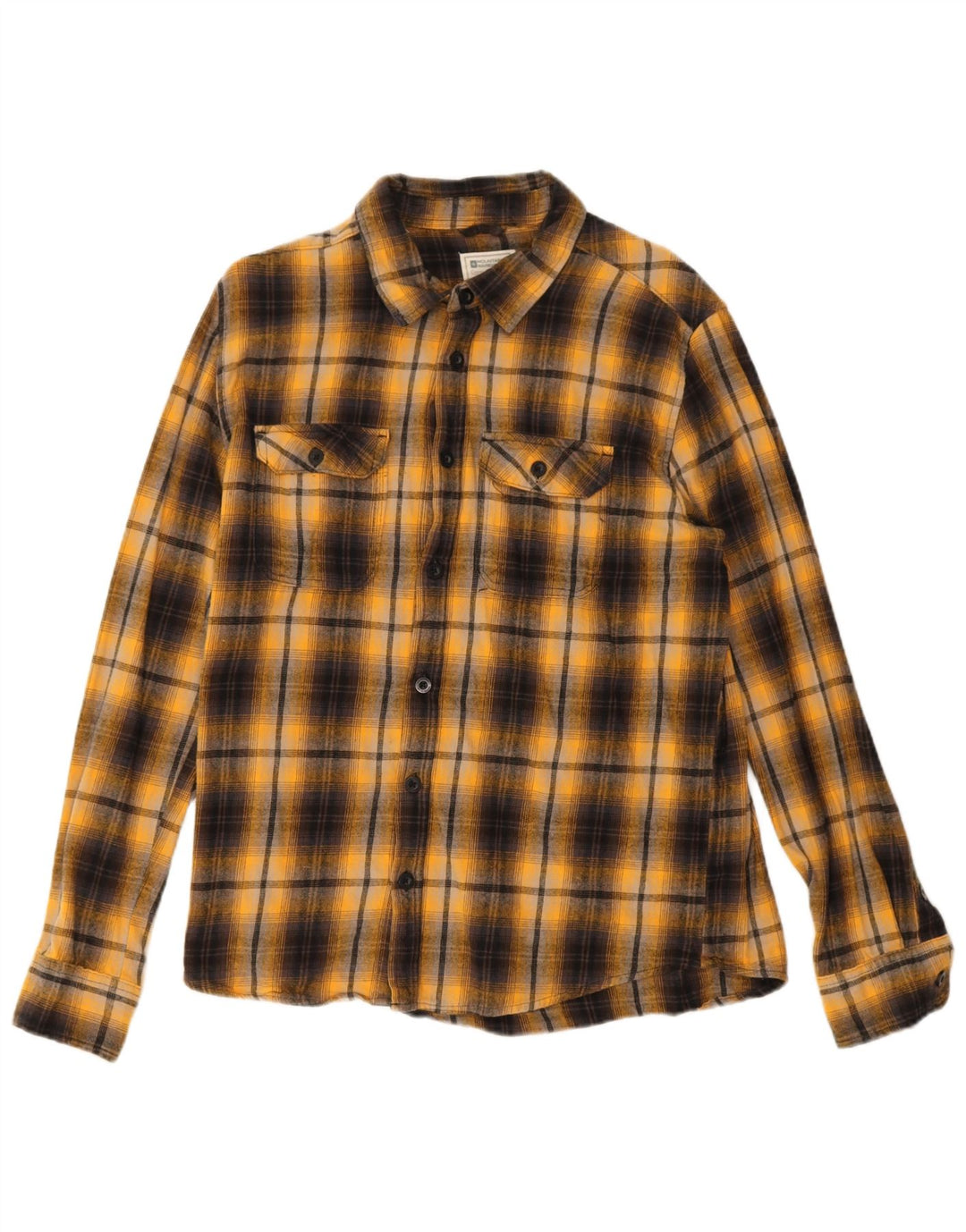 Mountain Warehouse Herre Flanelskjorte Stor gul ternet bomuld
