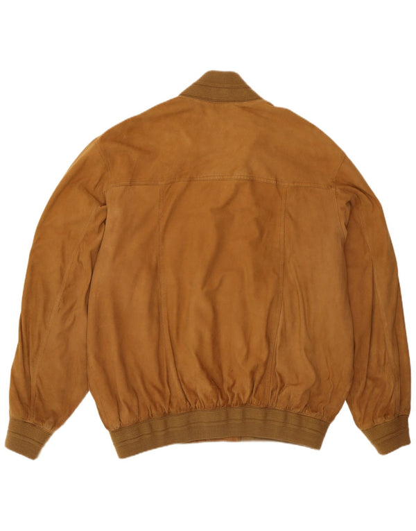 Olivieri Mens Les Marees Ruskind Bomber Jacket IT 62 6XL Brunt Læder