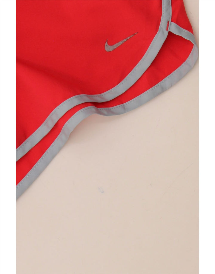 NIKE Womens Dri Fit Sport Shorts UK 12 Medium Red Polyester Vintage Nike and Second-Hand Nike from Messina Hembry 