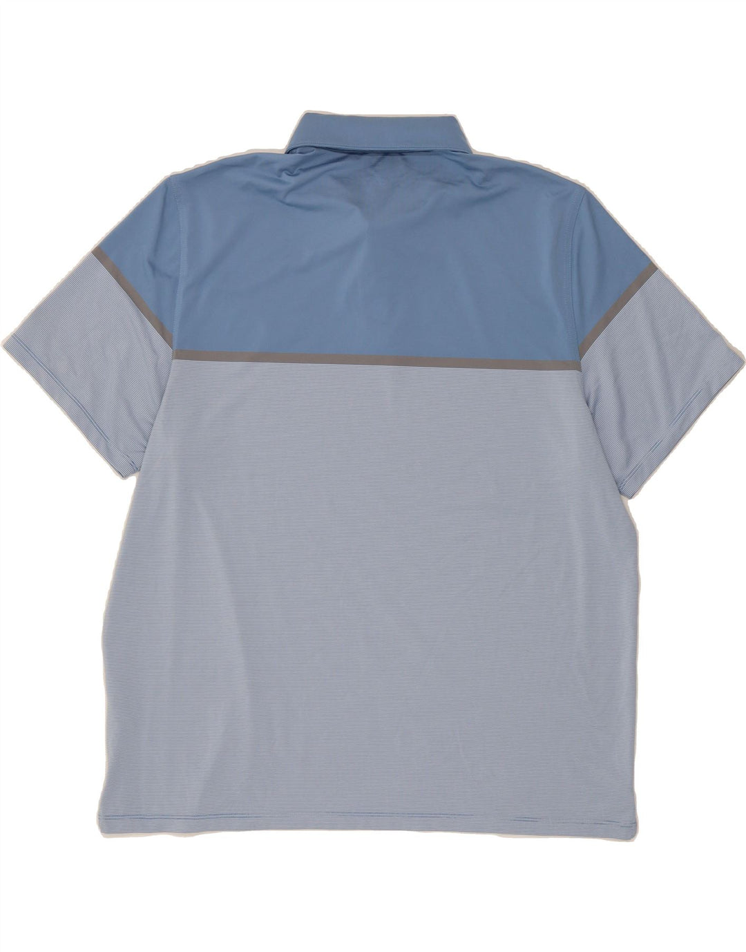 VINEYARD VINES Mens Polo Shirt XL Blue Pinstripe Polyester Vintage Vineyard Vines and Second-Hand Vineyard Vines from Messina Hembry 