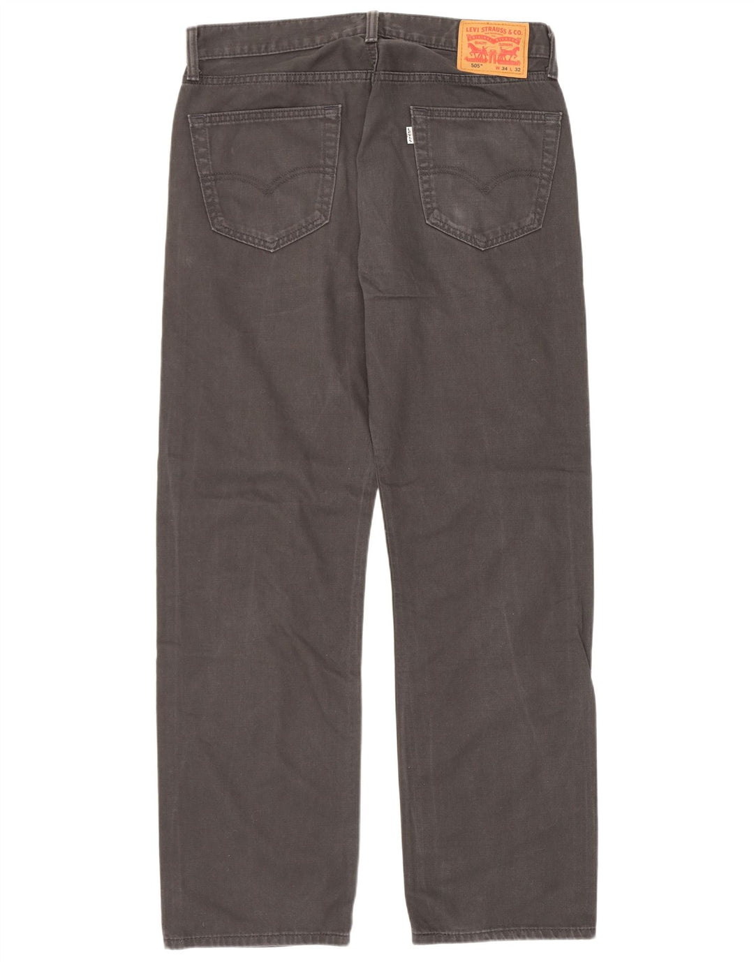 Levi's Herre 505 Straight Jeans W34 L32 Grå Bomuld