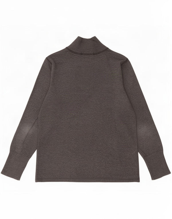 Eddie Bauer sweater med lynlås til kvinder UK 16 Large Grey Flecked