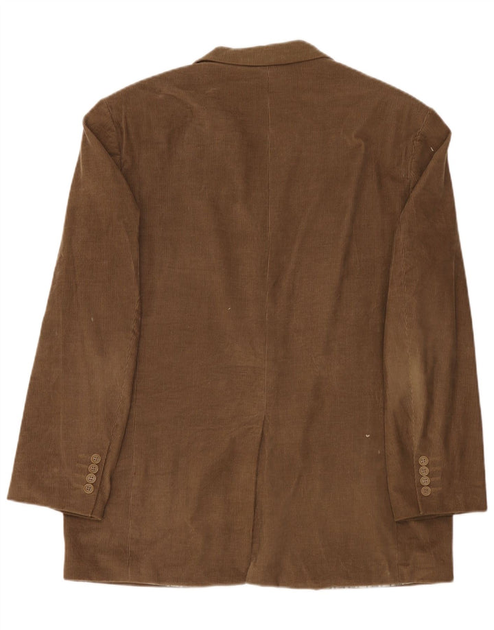 Marks & Spencer Herre 3-knaps Corduroy Blazer Jacket UK 42 Stor Brun