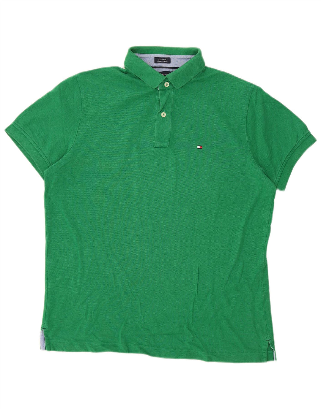 TOMMY HILFIGER Herre Custom Fit Polo Shirt Medium Green