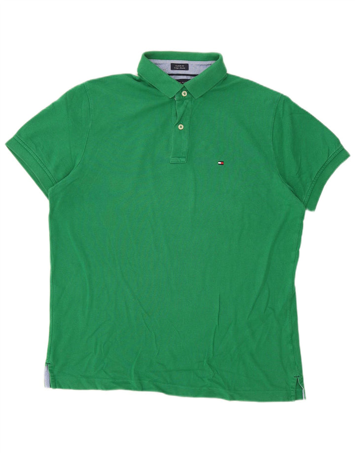 TOMMY HILFIGER Herre Custom Fit Polo Shirt Medium Green
