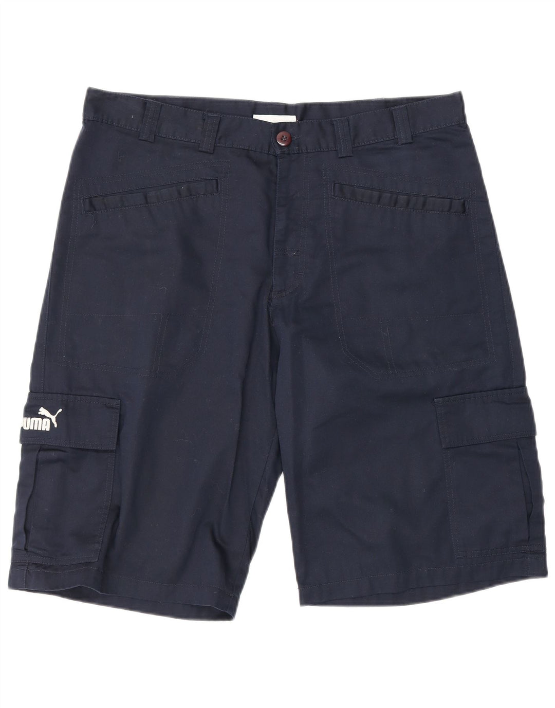 PUMA Herre Cargo Shorts Medium W32 Marineblå Bomuld