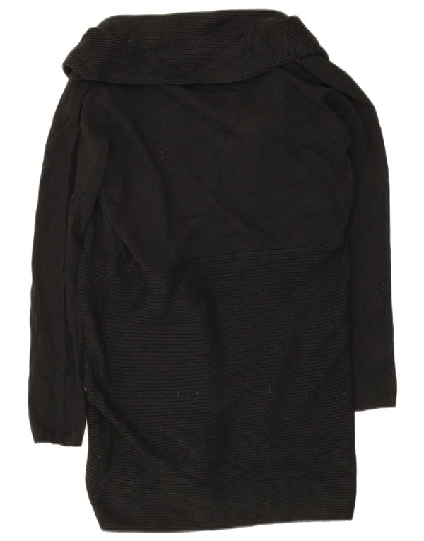 Lipsy Womens Longline Open Cardigan Sweater UK 10 Small Black Acryl
