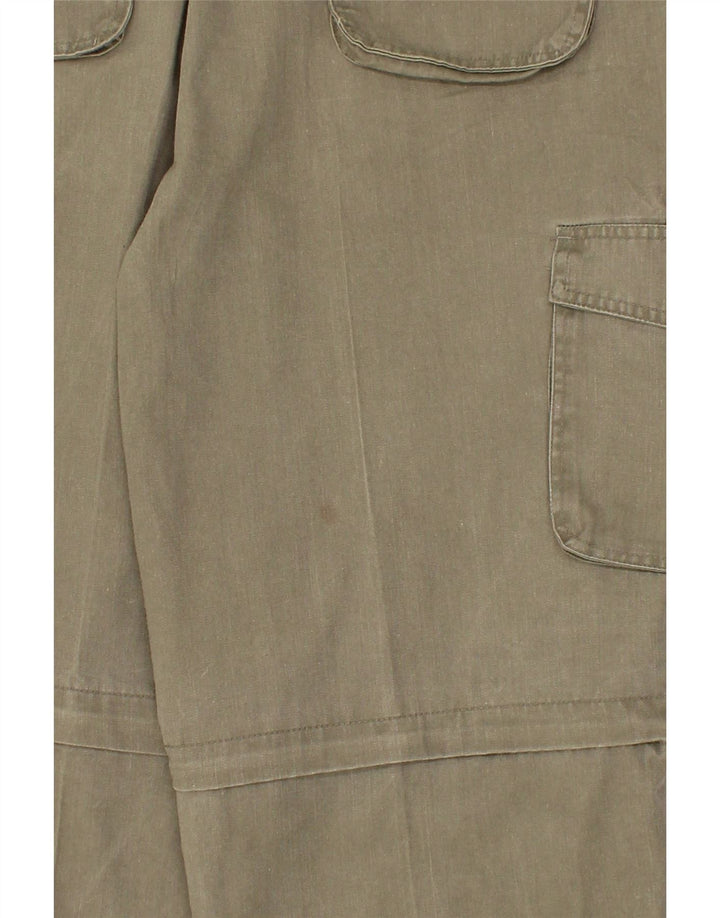 VINTAGE Womens Straight Cargo Trousers W34 L29 Khaki Vintage Vintage and Second-Hand Vintage from Messina Hembry 