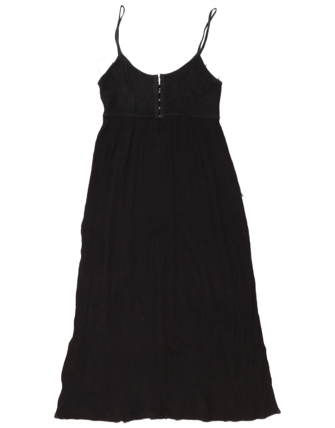 Zara Dame Maxi Sundress UK 12 Medium Black Bomuld