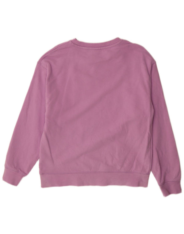 Levi's Womens Grafisk Oversized Sweatshirt Jumper UK 10 Lille lilla bomuld