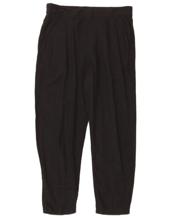 Marks & Spencer Dame Slim Chino Bukser UK 14 Large W33 L28 Sort hør