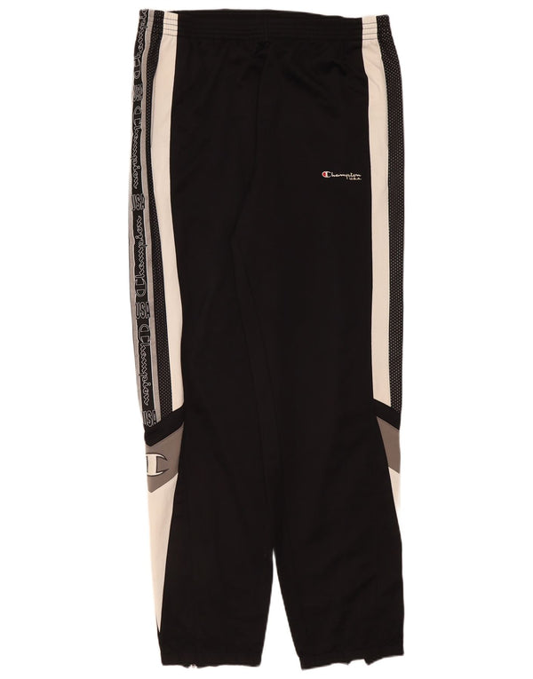 Champion Womens træningsdragt Bukser Joggers UK 16 Large Black Colourblock