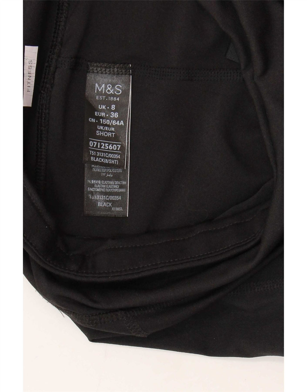 Marks & Spencer Womens Tracksuit Bukser med brede ben UK 8 Small Black