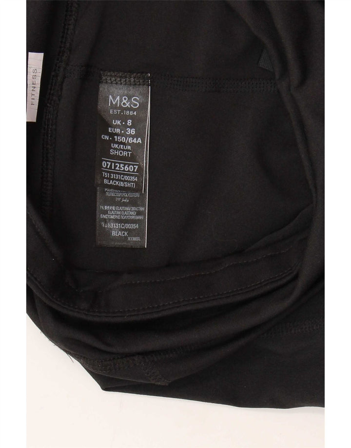 Marks & Spencer Womens Tracksuit Bukser med brede ben UK 8 Small Black