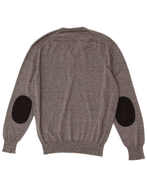 Valentino Herre V-hals sweater IT 48 Medium Grå Merinould