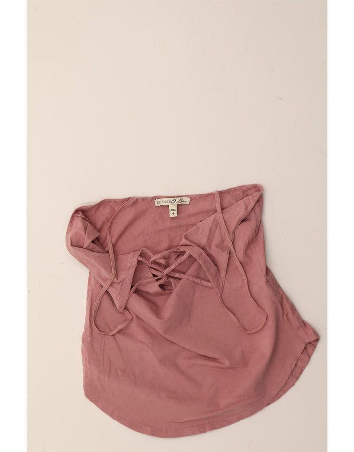 EXPRESS Womens Cami Top UK 8 Small Pink Cotton Vintage Express and Second-Hand Express from Messina Hembry 