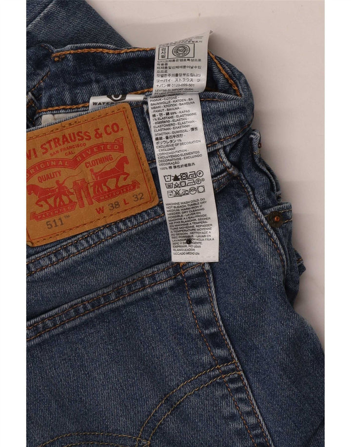 Levi's Herre 511 Cropped Slim Jeans W38 L25 Blå Bomuld