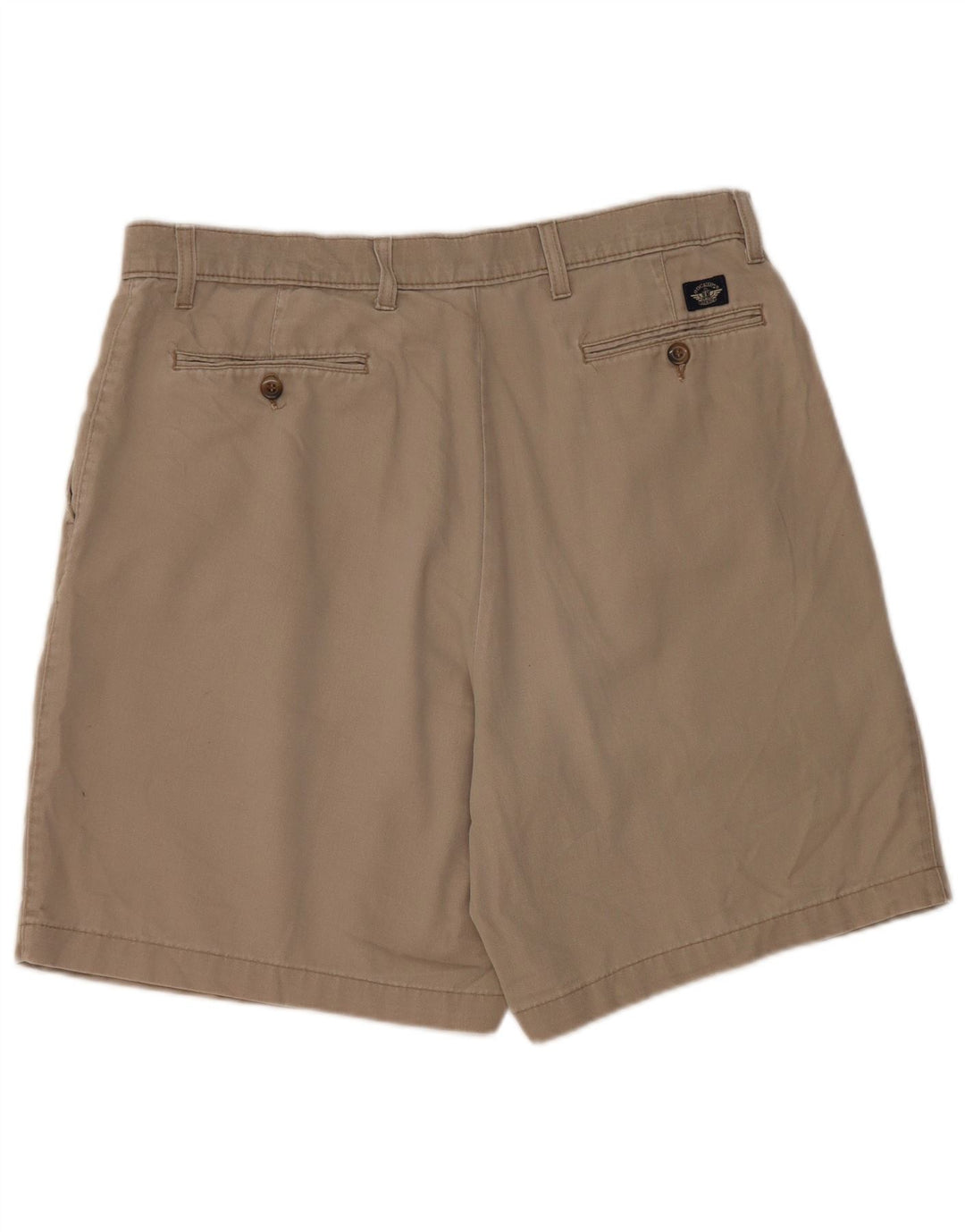 DOCKERS Herre Khakis Pegged Chino Shorts W36 Stor Beige Bomuld