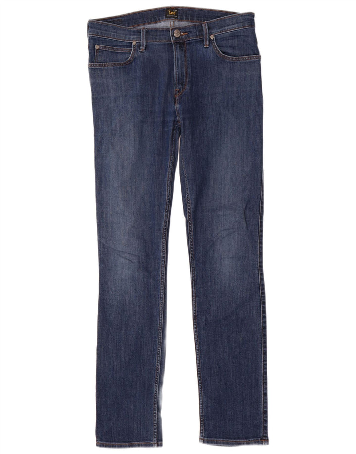 LEE Dame Jade Straight Jeans W32 L32 Blå Bomuld