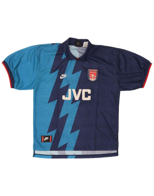 Nike Herre Arsenal FC 1995-1996 Udebanetrøje XL Blå Colourblock Sports