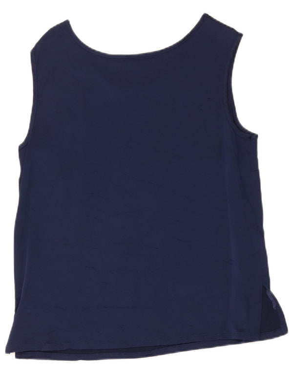 Luisa Spagnoli Damevest Top UK 14 Large Navy Blue Acetate