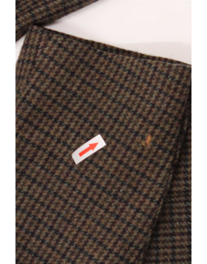 Vintage Herre 3-knaps blazerjakke UK 42 XL Brun Houndstooth New Wool