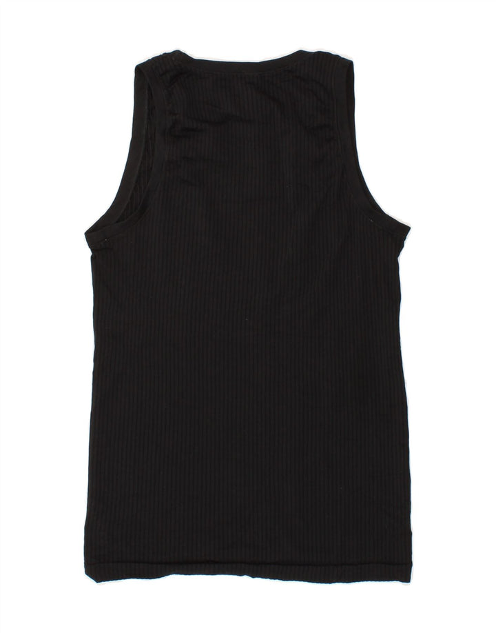 ATHLETA Womens Vest Top UK 10 Small Black Striped Polyester Vintage Athleta and Second-Hand Athleta from Messina Hembry 