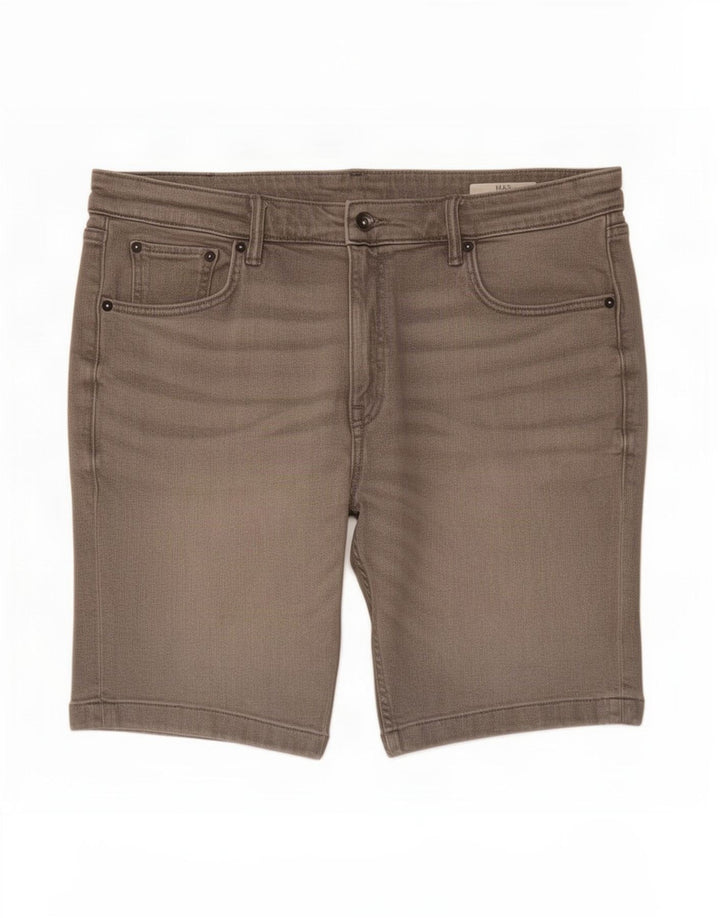 Marks & Spencer Herre denimshorts W36 Large Grå Bomuld