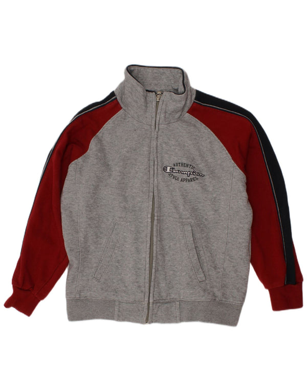 CHAMPION Drenge Grafisk træningsdragt Topjakke 5-6 år XS Grå Colourblock