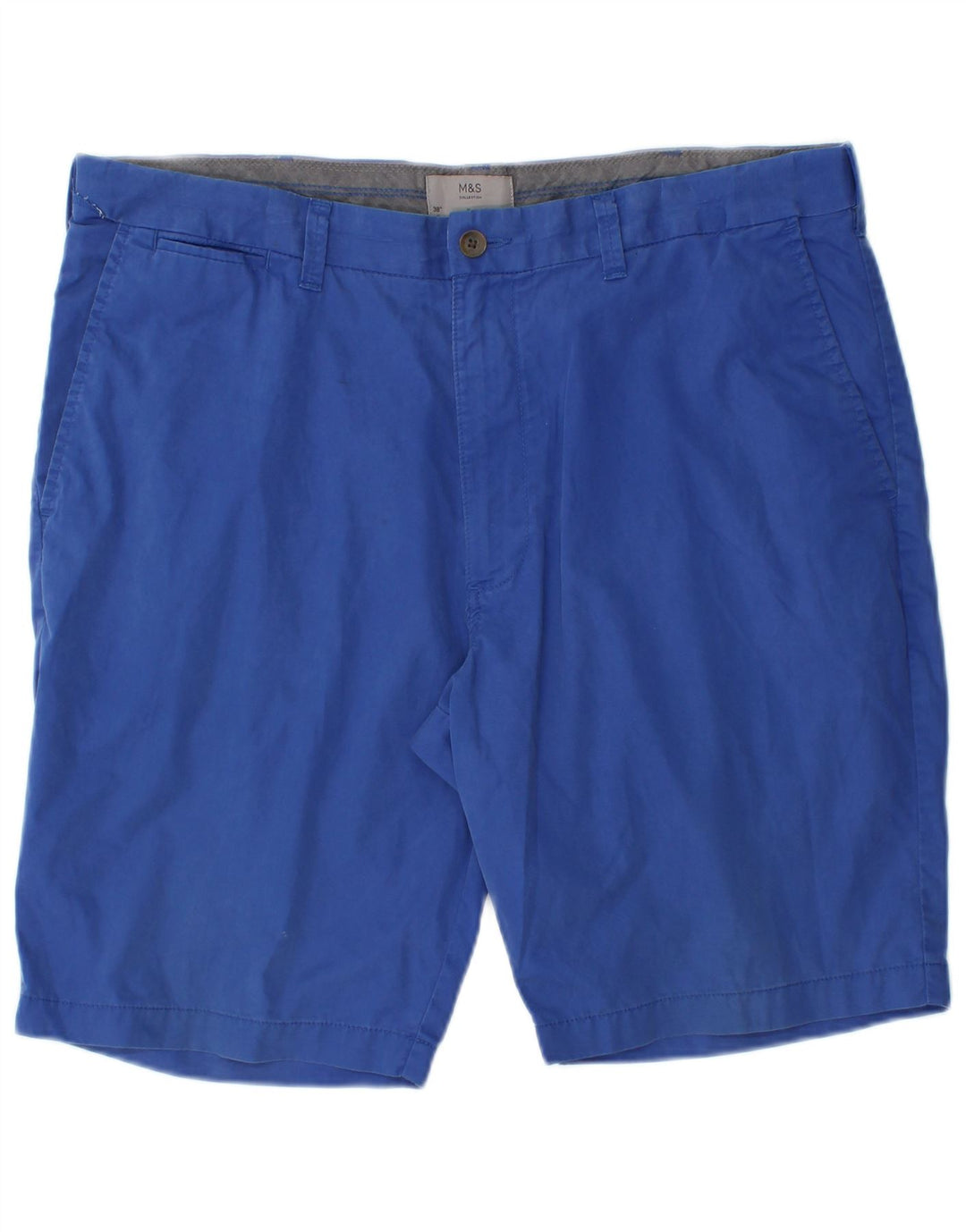 Marks & Spencer Herre Chino Shorts W38 XL Blå Bomuld