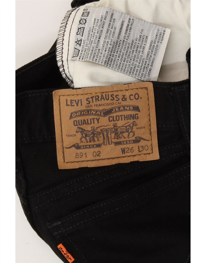 Levi's Womens 891 tilspidsede jeans W26 L30 sort bomuld