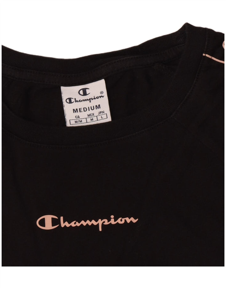 Champion Dame Grafisk Top Langærmet UK 12 Medium Sort