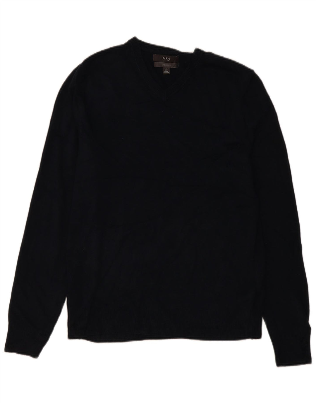 Marks & Spencer Herre V-hals sweater Medium Marineblå Akryl