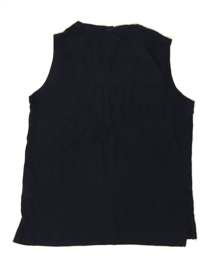 NAUTICA Womens Vest Top UK 14 Medium Navy Blue Cotton Vintage Nautica and Second-Hand Nautica from Messina Hembry 