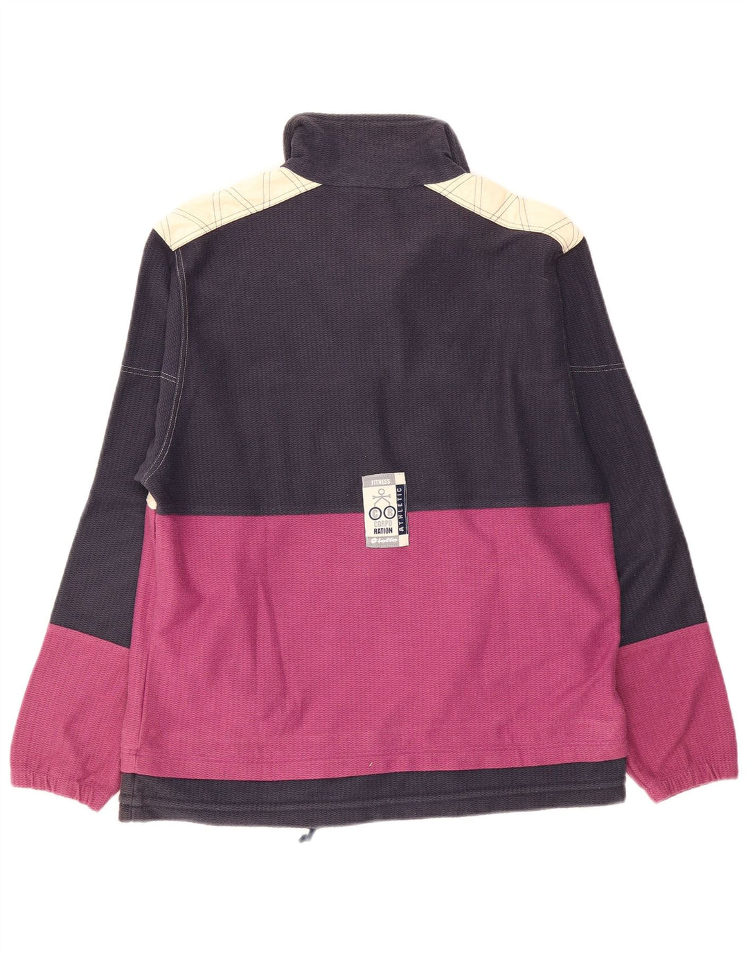 Lotto Herre grafisk lynlås-hals sweater Jumper Medium Navy Blue Colourblock
