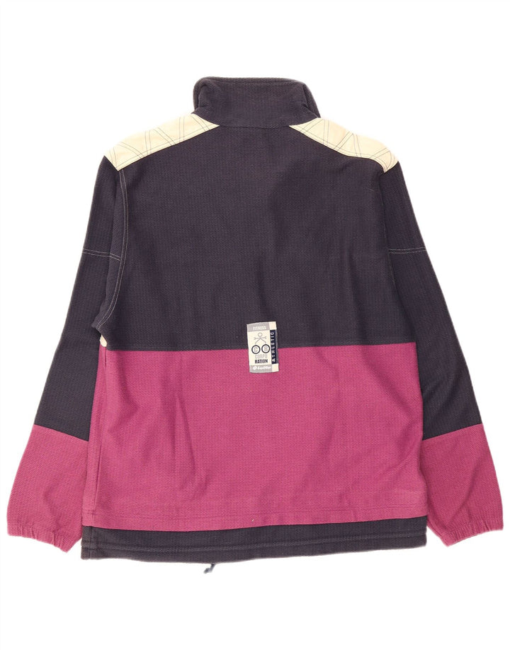 Lotto Herre grafisk lynlås-hals sweater Jumper Medium Navy Blue Colourblock