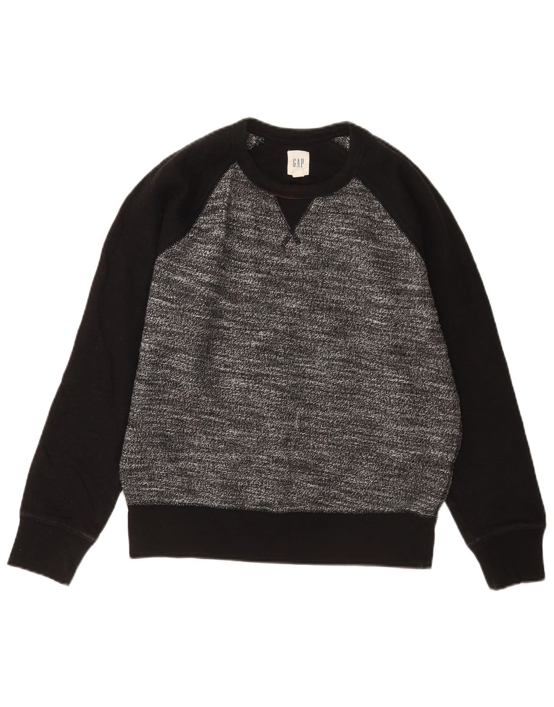 Gap Herre Sweatshirt Jumper Lille Grå Colourblock Bomuld