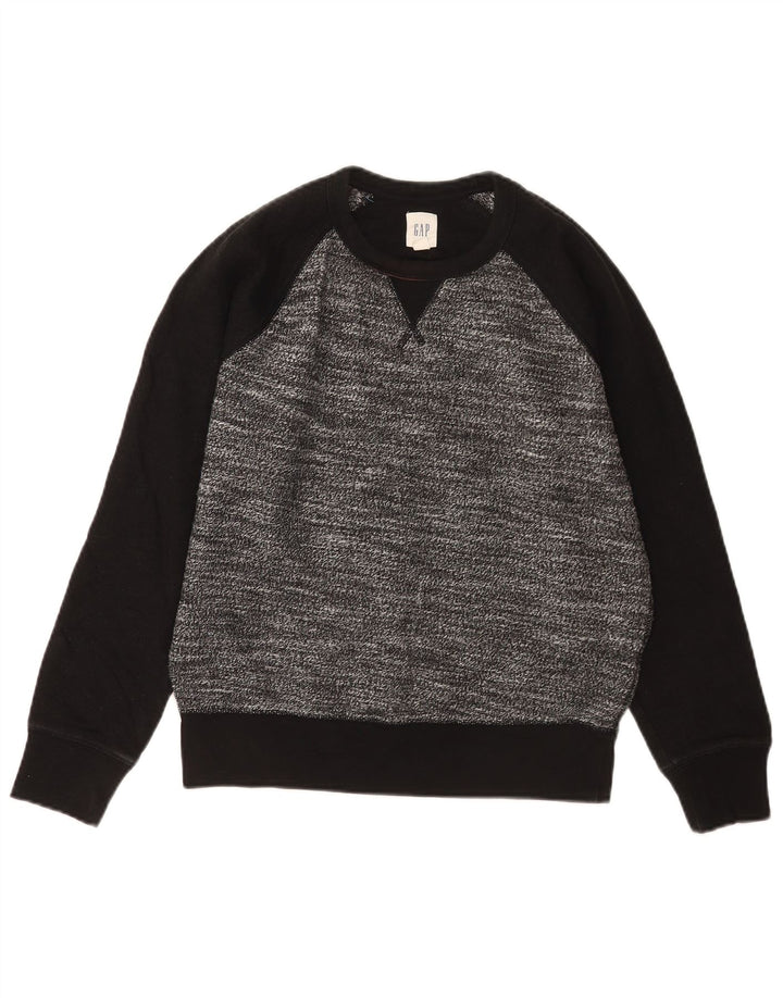 Gap Herre Sweatshirt Jumper Lille Grå Colourblock Bomuld