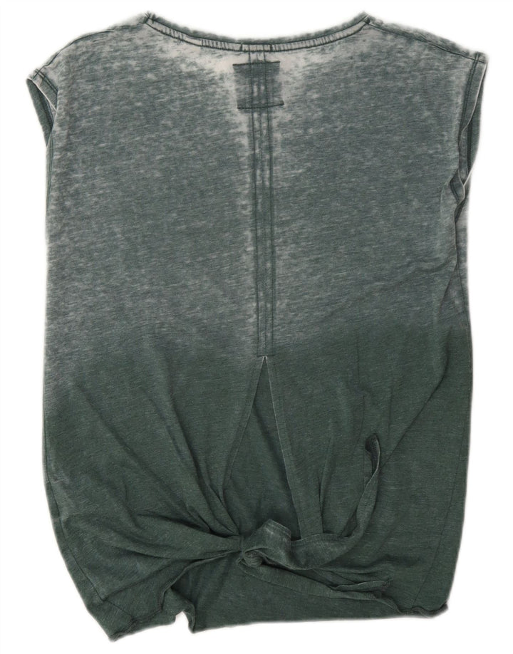 Superdry Kvinder Oversized grafisk Vest Top UK 8 Lille grøn bomuld