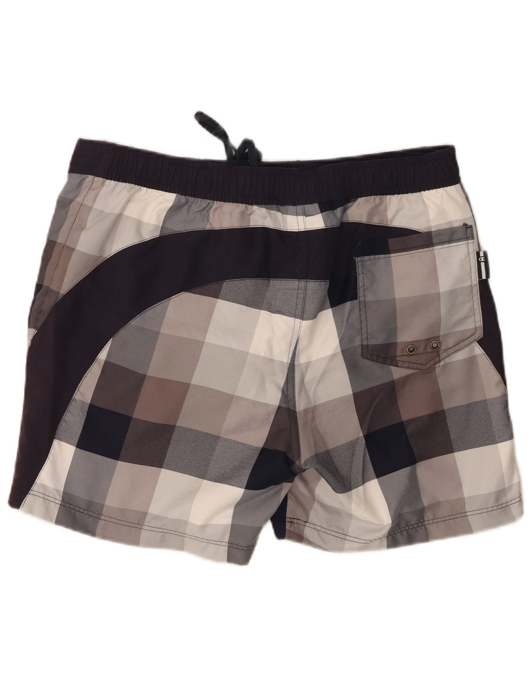 Champion Badeshorts til mænd, store grå ternet polyester