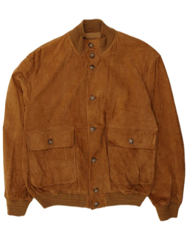 Vintage herre ruskind bomberjakke UK 42 XL Brun