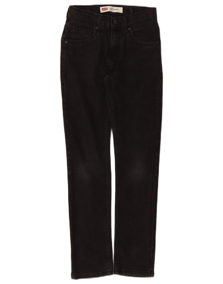 LEVI'S Girls 510 Skinny Jeans 9-10 år W24 L26 sort bomuld