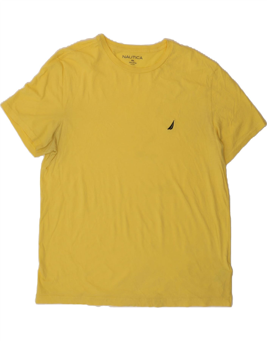 NAUTICA Mens T-Shirt Top 2XL Yellow Cotton Vintage Nautica and Second-Hand Nautica from Messina Hembry 